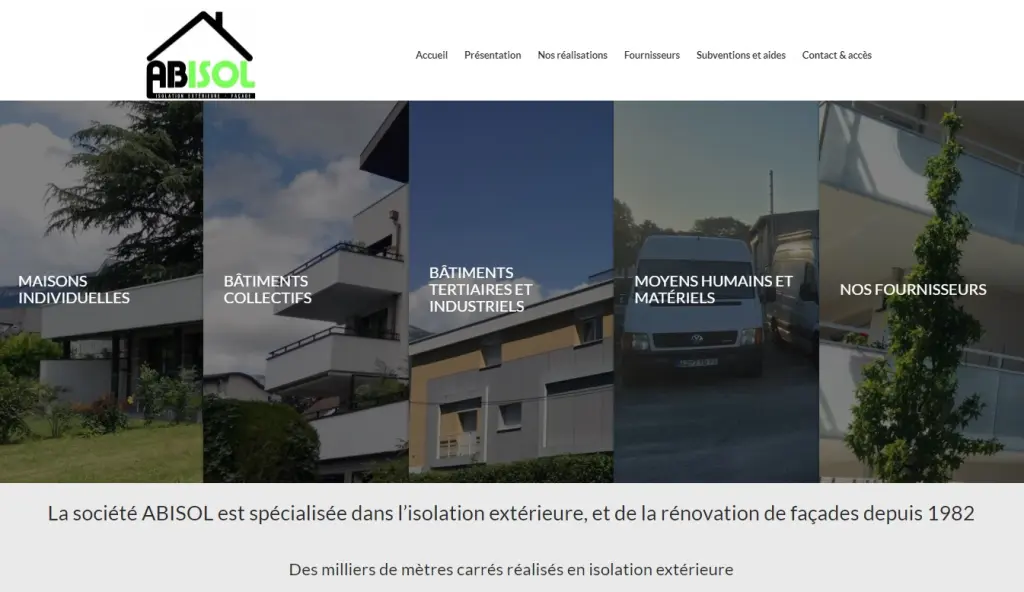 Améliorez la performance énergétique de votre habitat avec ABISOL – un site Web VISTACOM