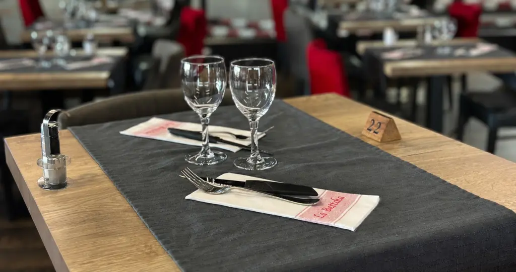 Serviette éco-responsable / Restaurant La Bettcha à Viry /solutions Vistacom CHR