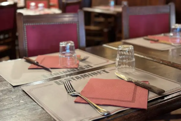 Votre pause au cœur d’Annecy / restaurant l’Estaminet / set de table avec Vistacom