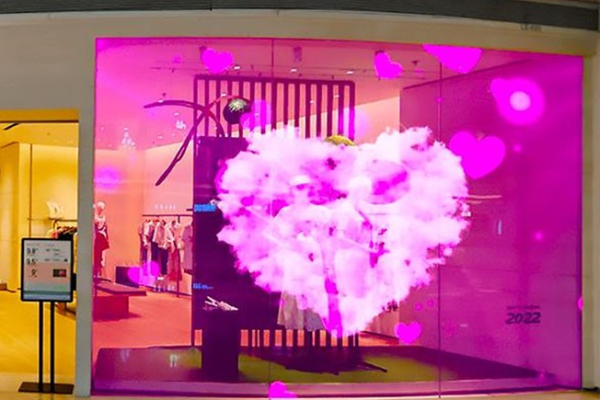 « Film led transparent avec pose auto-adhésive pour vitrines » une solution Vistacom Digital Media